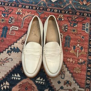 White J Crew Penny loafers